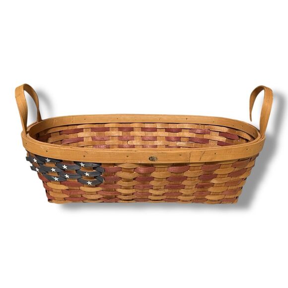 Rustic Farmhouse 4th of July American Flag Basket - Picture 8 of 10